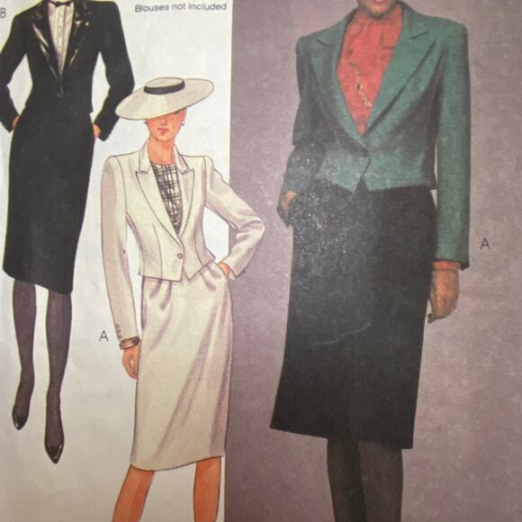 McCalls 8782 Jacket Skirt Pattern Miss 8 Lined Fitted Blazer Pockets Boxy - Picture 1 of 6